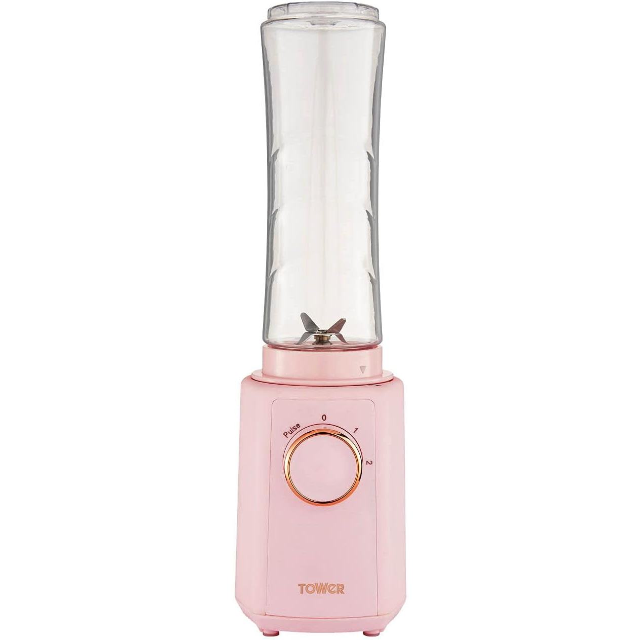 27061 - Tower T12060PNK Cavaletto Blender Personal me Enë Tritan Smoothie, 2 Shpejtësi, 500ml, 300W, Ngjyrë Marshmallow Pink dhe Rose Gold