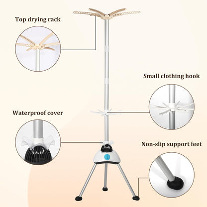 26262 - Tharëse Elektrike 1000W, Me Tempim dhe Sistem 2-Shtresor, E Kaltërt, 170cm