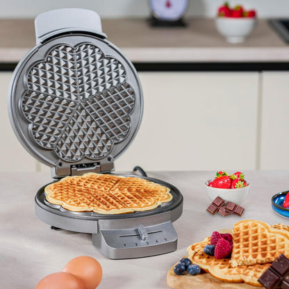 27009 - Princess Gaufrier Toster për Waffle - 5 wafla në formë zemre - 1200W - Çelik inox